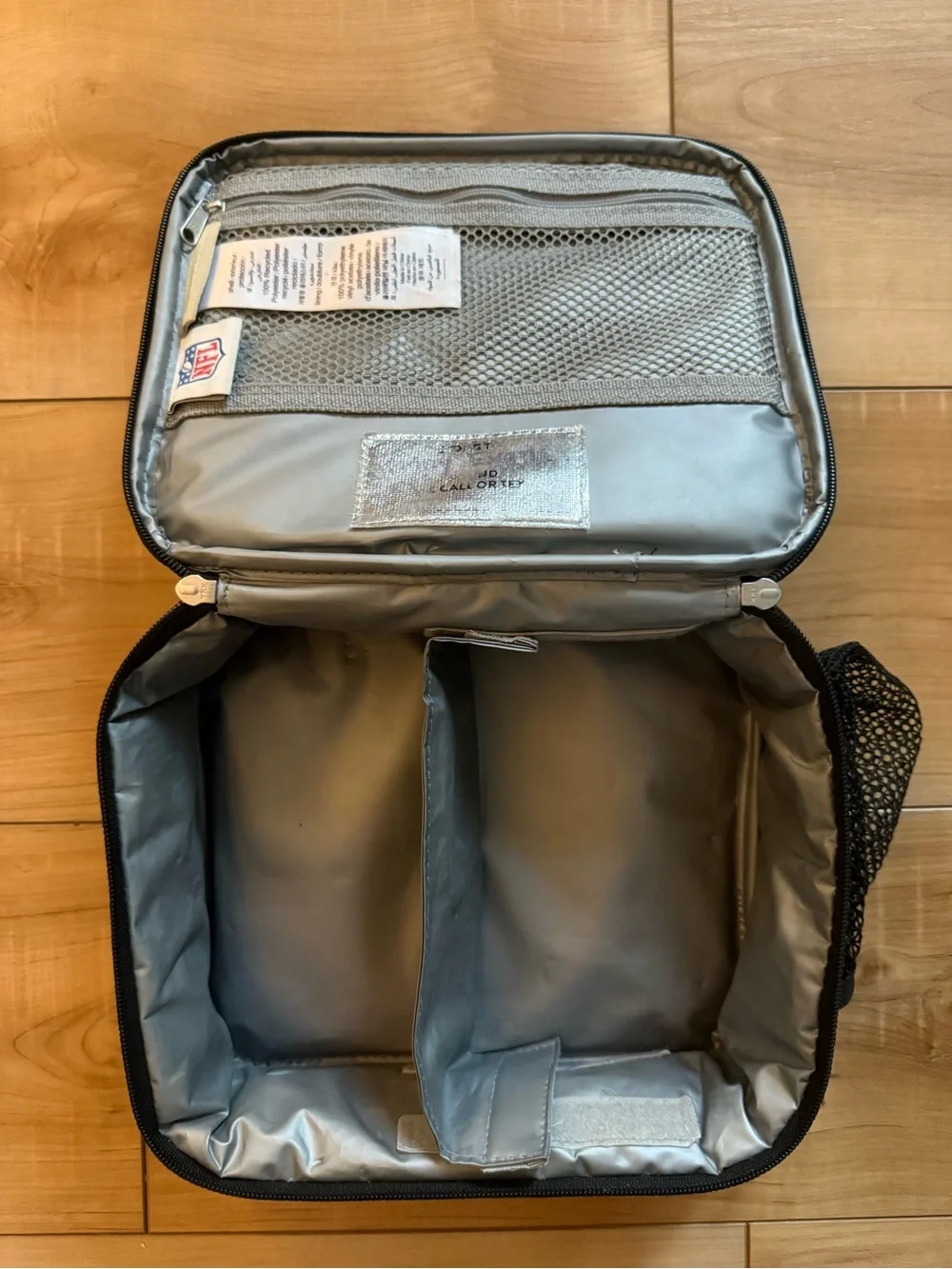 Pottery Barn Kids Black Lunch Bag with Multicolor Team Logos